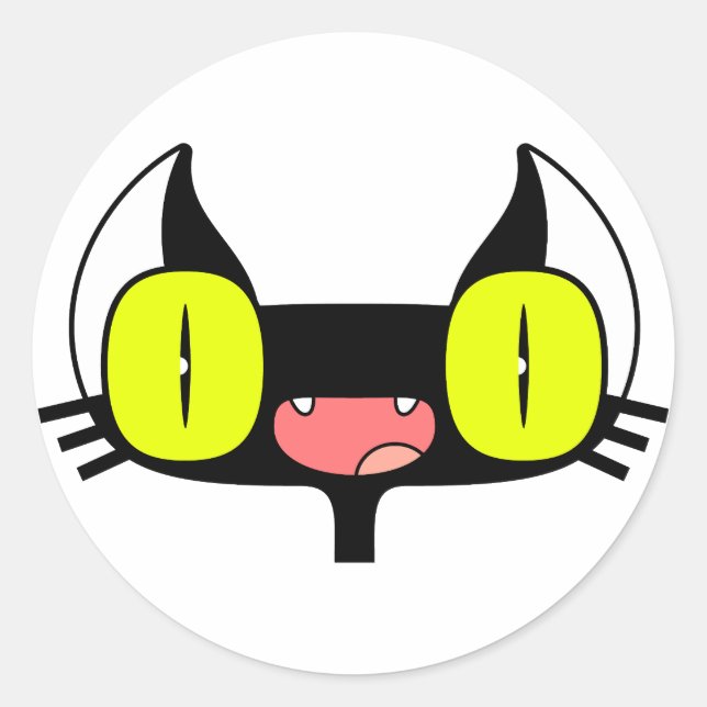Pegatina con un gatito gracioso (Anverso)