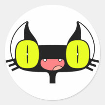 Pegatina con un gatito gracioso