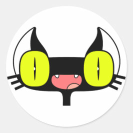 Pegatina con un gatito gracioso