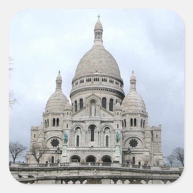 Pegatina con vistas al Sacre Coeur de Paris (Anverso)