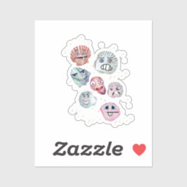 Pegatina conchas oceánicas