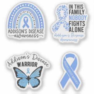Pegatina Conciencia sobre la enfermedad de Addison, apoyo a