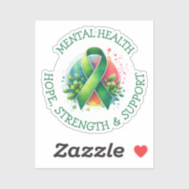 Pegatina Conciencia sobre Salud Mental - Apoyo Fuerza Apoyo