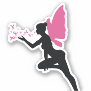 Pegatina Concienciación sobre el cáncer de mama en heces