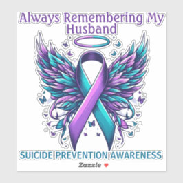 Pegatina Concienciación sobre la prevención del suicidio pe