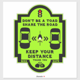 Pegatina Concienciación sobre la seguridad vial en las bici