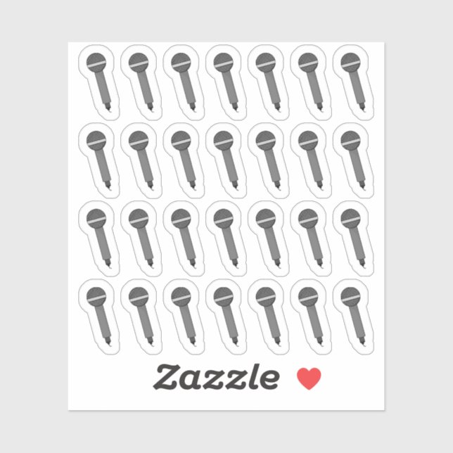 Pegatina Concierto de micrófono Karaoke Podcast Bujo Planne (Hoja)