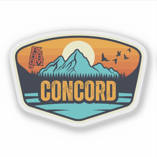 Pegatina Concord, Alabama (Anverso)
