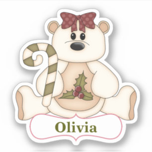 Pegatina Concurso de Navidades de oso de cane