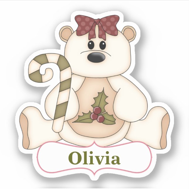 Pegatina Concurso de Navidades de oso de cane (Anverso)