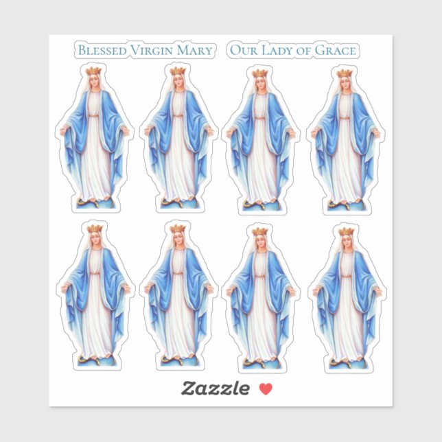 Pegatina Concurso de Vinyl María de la Ave Virgen Bendecida (Hoja)