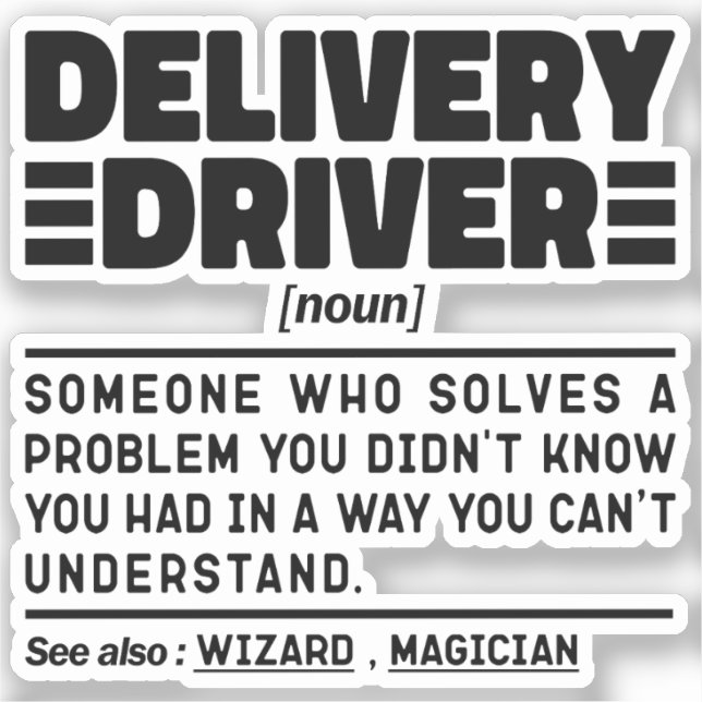 Pegatina Conducción del controlador de entrega Noun Drin Lo (Anverso)