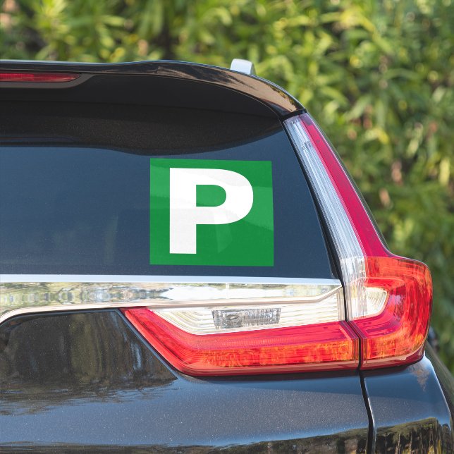 Pegatina Conductor aprendiz placa P (Lado del coche)