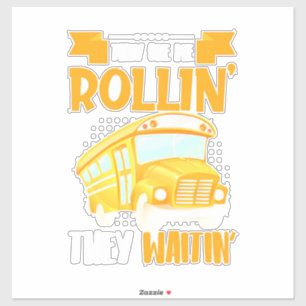 Pegatina Conductor de bus me ve Rollin