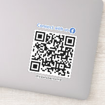 Conectar con nosotros en Facebook Código Qr Blanco