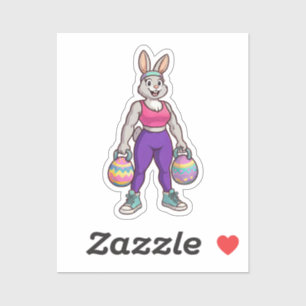Pegatina Conejito de Pascua Lindo Entrenamiento Dibujo Anim