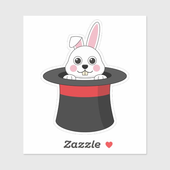 Pegatina Conejito en Gorra del asistente (Hoja)