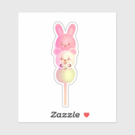 Pegatina Conejito, Oso Y Rana De Dango