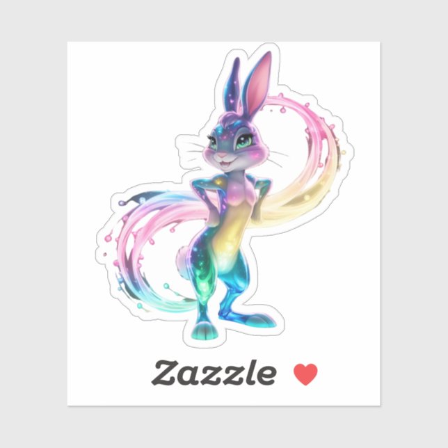 Pegatina Conejo Adorable (Hoja)