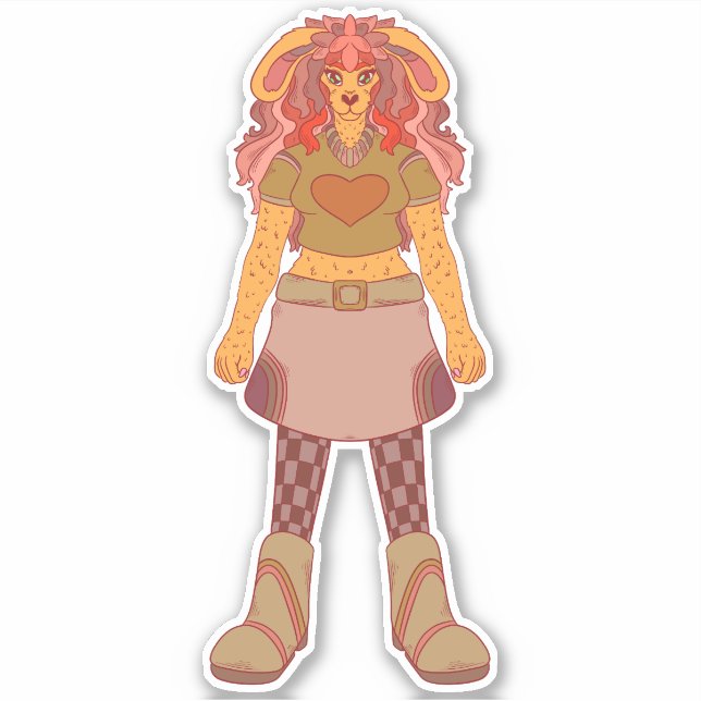 Pegatina Conejo Cute (Anverso)