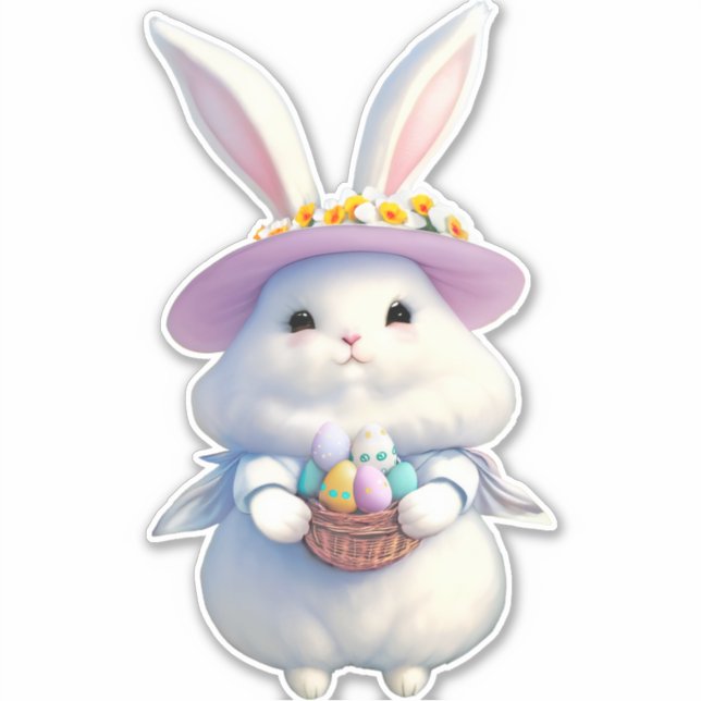 Pegatina Conejo Cute Easter 01 (Anverso)