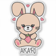 Conejo de conejo de fresa cute Kawaii