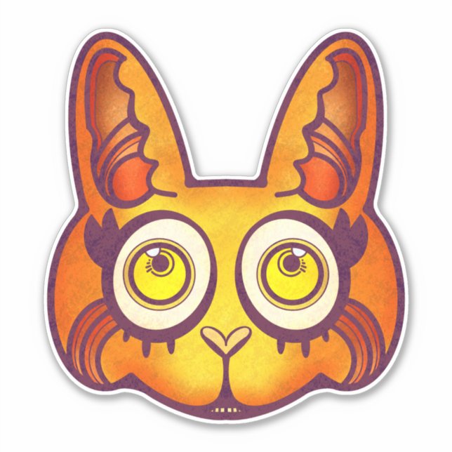 Pegatina Conejo de Metal (Anverso)