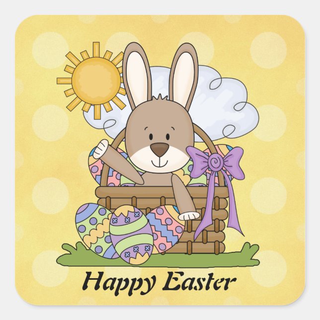 Pegatina Conejo de Pascua (Anverso)