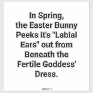 Pegatina Conejo de Pascua Labial Ears Hankamer Artjunkhaus