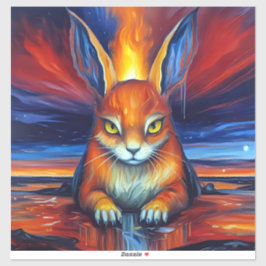 Pegatina Conejo enojado