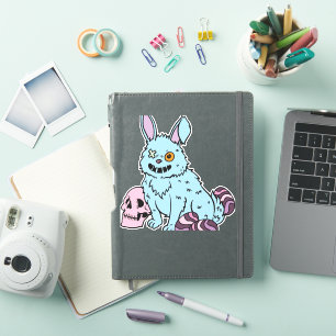 Pegatina Conejo Gótico Bunny Gótico Gótico Emo de Pascua Gó