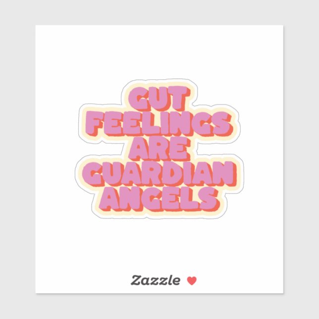 Pegatina Confía en tu intestino: un dicho motivador (Hoja)