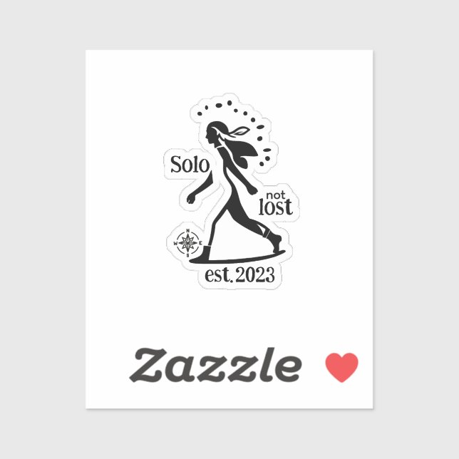 Pegatina Confident Solo Traveler Statement  (Hoja)