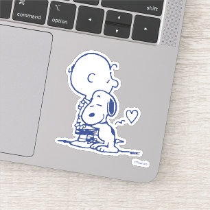 Pegatina Confort y seguridad   Charlie y Snoopy Hug
