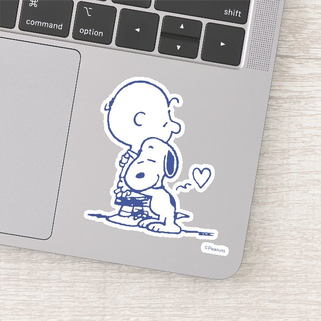 Pegatina Confort y seguridad | Charlie y Snoopy Hug (Detalle)