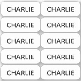 Pegatina Conjunto de 10 esquinas redondeadas simples de eti