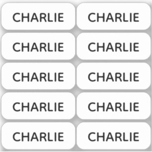 Pegatina Conjunto de 10 esquinas redondeadas simples de eti