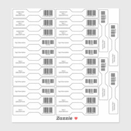 Pegatina Conjunto de 26 Barbell de Inventario de Códigos de