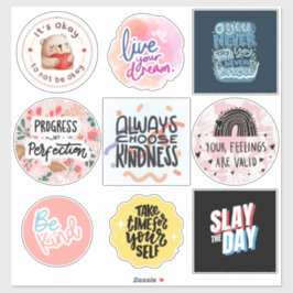 Pegatina Conjunto de 9 vinilos de amor propio