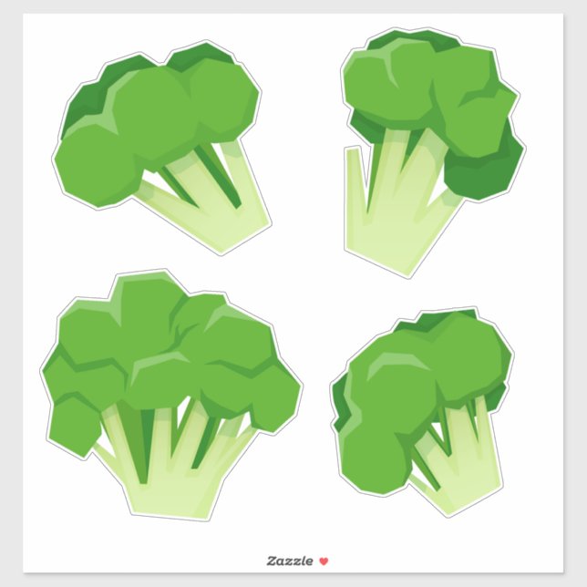 Pegatina Conjunto de brócoli verde (Hoja)