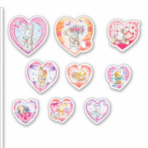 Pegatina Conjunto de corazones bonitos