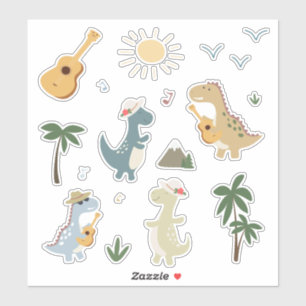 Pegatina Conjunto de dinosaurio bebé lindo para niños dibuj
