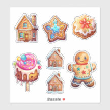 Conjunto de galletas de jengibre navideñas lindas