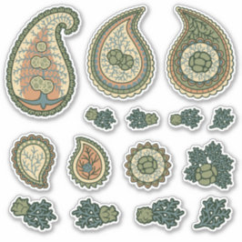Pegatina Conjunto de iconos de Cypress Paisley