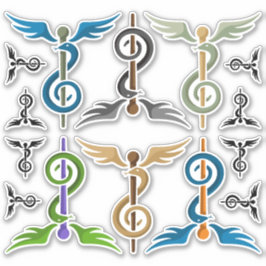 Pegatina Conjunto de iconos de terapia musical