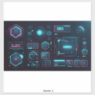 Pegatina conjunto de iconos para el diseño , Colección de v