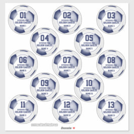 Pegatina conjunto de los 13 colores del equipo blanco de fú