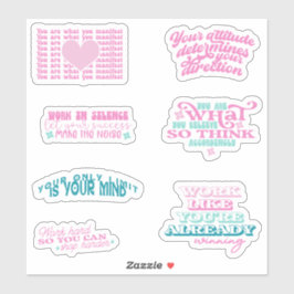 Pegatina conjunto de paquetes de moda de espejo de afirmaci