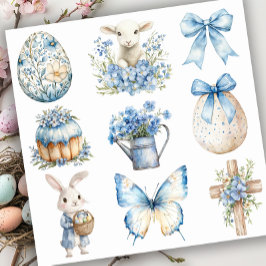 Pegatina Conjunto de Pascua Azul 1