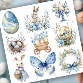 Pegatina Conjunto de Pascua Azul 2